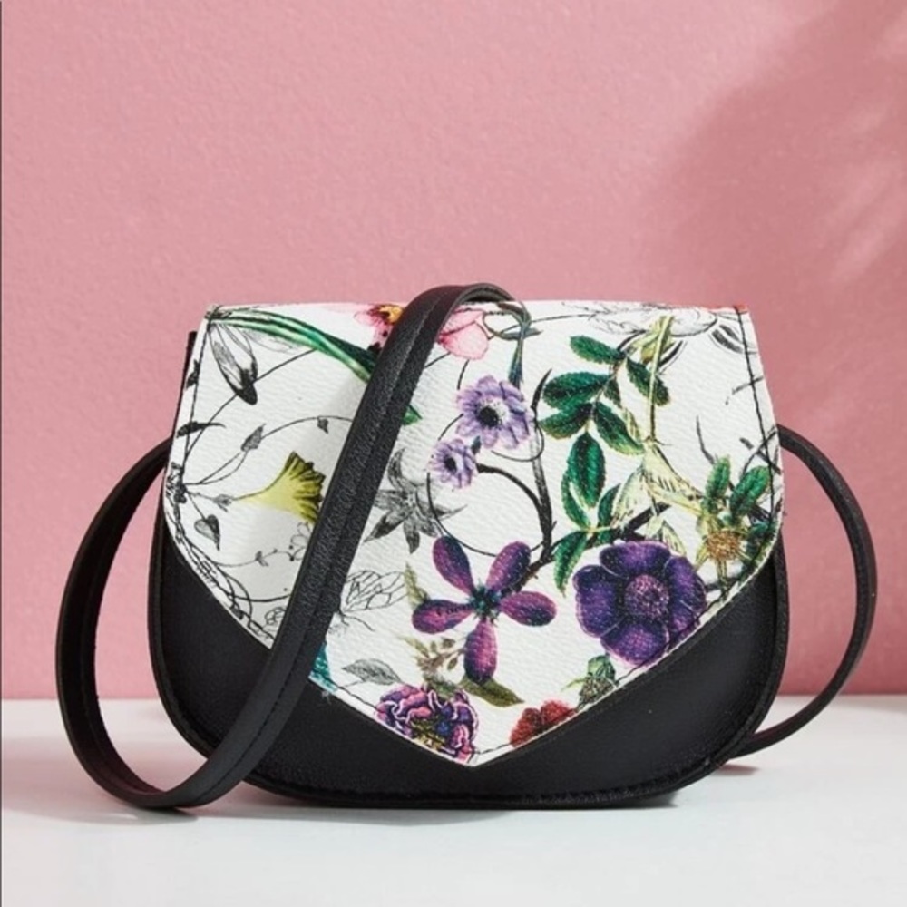 Mini Floral Graphic Flap Crossbody Bang NWT